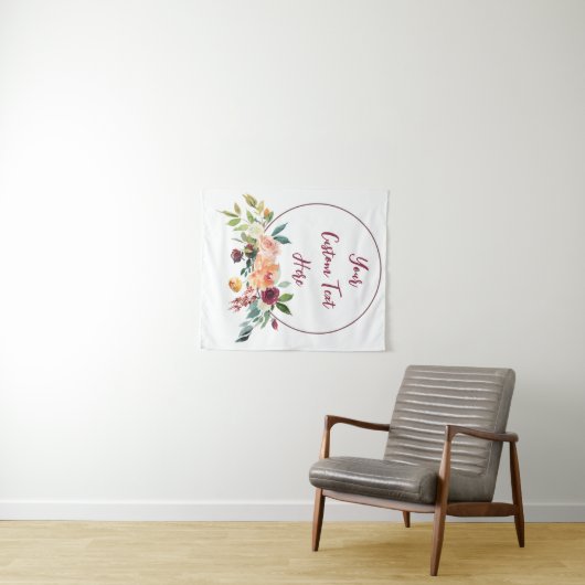 秋フローラ結婚のフォトブース背景おもしろいプロップ タペストリー (インサイチュ(横))