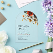 秋フローラ結婚のリハーサルディナー アクリル招待状 (インサイチュ (ウェディング))