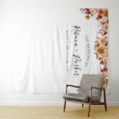 秋フローラ結婚のBackdrop Photoブース タペストリー (インサイチュ(横))