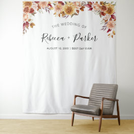 秋フローラ結婚のBackdrop Photoブース タペストリー