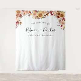秋フローラ結婚のBackdrop Photoブース タペストリー