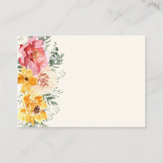 秋フローラ結婚のQRコードRSVPエンクロージャカード エンクロージャーカード (裏面)