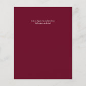 秋フローラ結婚ズスイートテラコッタブルガンディレッド (裏面)