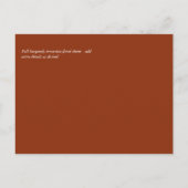 秋フローラ結婚ズスイートテラコッタブルガンディレッド ポストカード (裏面)