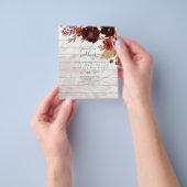 秋フローラ結婚ズテラコッタブルガンディーレッド チラシ (手)