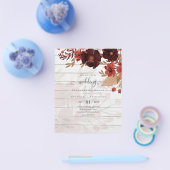 秋フローラ結婚ズテラコッタブルガンディーレッド チラシ (シングル)