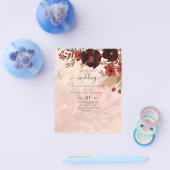 秋フローラ結婚ズテラコッタブルガンディーレッド チラシ (シングル)