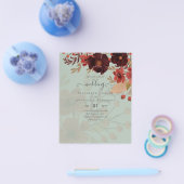 秋フローラ結婚ズテラコッタブルガンディーレッド チラシ (シングル)