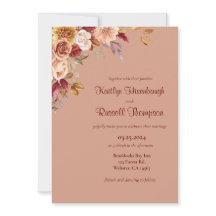 秋フローラ結婚式招待状