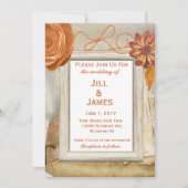秋フローラ結婚式招待状 招待状 (正面)