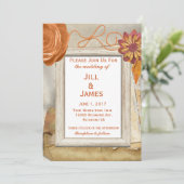 秋フローラ結婚式招待状 招待状 (スタンド正面)