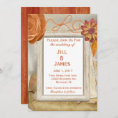 秋フローラ結婚式招待状 招待状 (正面/裏面)