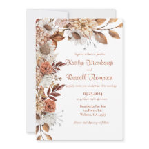 秋フローラ結婚式招待状