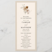 秋フローラ結婚式 プログラム (正面)