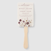 秋フローラ結婚式 プログラム ハンドファン (正面)