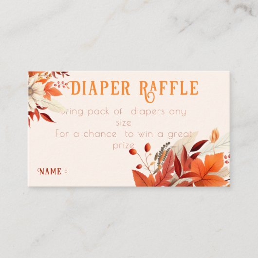 秋フローラ葉の赤ちゃん エンクロージャーカード (正面)