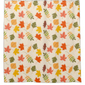 秋フローラ装飾的な目を引く シャワーカーテン (正面)