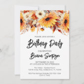 秋フローラ誕生日パーティー 招待状 (正面)