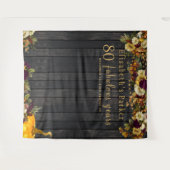 秋フローラ誕生日フォトブース背景 タペストリー (正面(横))