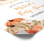 秋フローラ赤ちゃん服ベビーシャワーウェルカム ポスター (角)