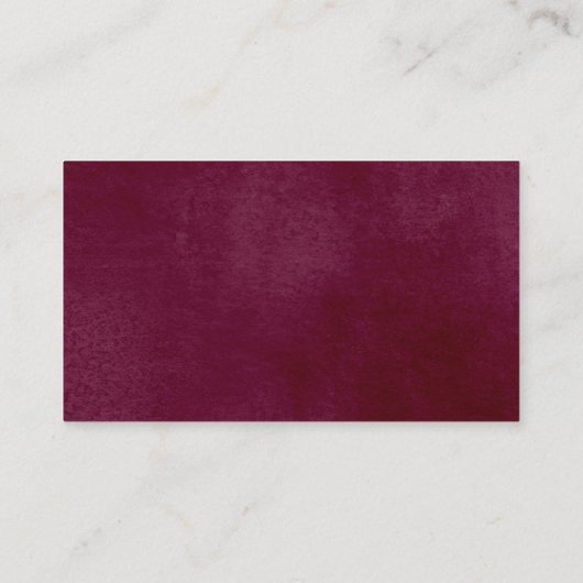 秋フローラ赤面ブルゴーニュおむつラッフルカード エンクロージャーカード (裏面)