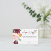 秋フローラ赤面ブルゴーニュおむつラッフルカード エンクロージャーカード (スタンド正面)