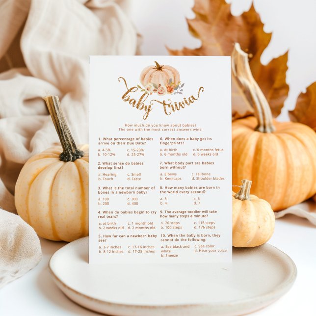 秋フローラ金ゴールドカボチャ森林ベビートリビアゲーム (クリエイターアップロード済み)