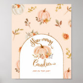 秋フローラ金ゴールドフォイルかぼちゃいくつキャンディー ポスター (正面)