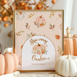 秋フローラ金ゴールドフォイルかぼちゃいくつキャンディー ポスター