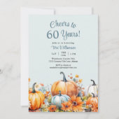 秋フローラ60番目の誕生日応援から60年間 招待状 (正面)
