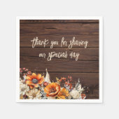 秋フローラ スタンダードカクテルナプキン (正面)