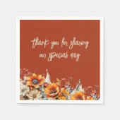 秋フローラ スタンダードカクテルナプキン (正面)