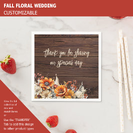 秋フローラ スタンダードカクテルナプキン