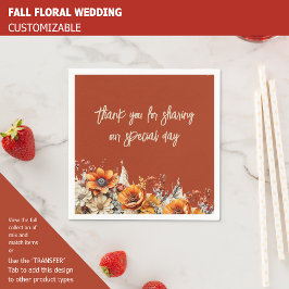 秋フローラ スタンダードカクテルナプキン