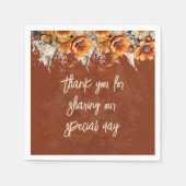 秋フローラ スタンダードカクテルナプキン (正面)