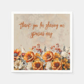 秋フローラ スタンダードカクテルナプキン (正面)