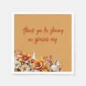 秋フローラ スタンダードカクテルナプキン (正面)