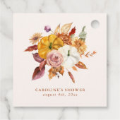 秋フローラ&パンプキンスベビーシャワー フェイバータグ (裏面)