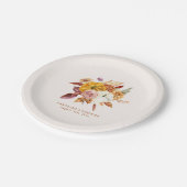 秋フローラ&パンプキンスベビーシャワー ペーパープレート (アングル)