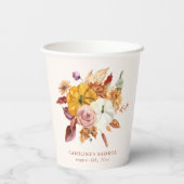 秋フローラ&パンプキンスベビーシャワー 紙コップ (裏面)