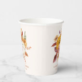 秋フローラ&パンプキンスベビーシャワー 紙コップ (右)