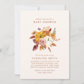 秋フローラ&パンプキンズベビーシャワー招待状 招待状 (正面)