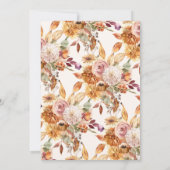 秋フローラ&パンプキンズベビーシャワー招待状 招待状 (裏面)