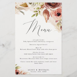 秋フローラ、秋フラワーズイベントディナーメニュー チラシ