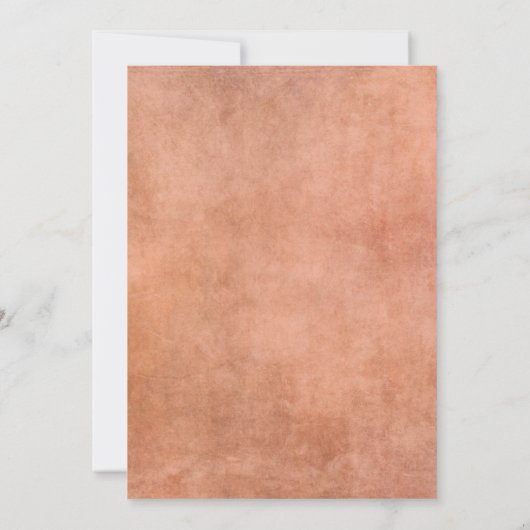 秋フローラBOHOテラコッタガールベビーシャワー 招待状 (裏面)