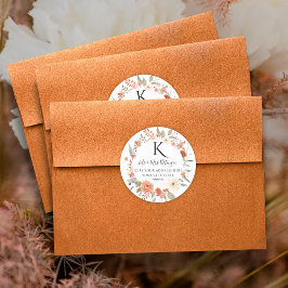 秋フローラBOHO紅葉モノグラムアドレスC ラウンドシール