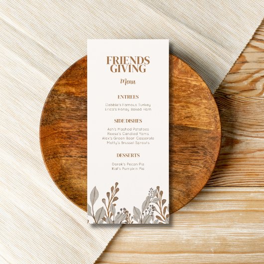 秋フローラBoho Friendlingメニューテンプレート メニュー