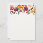 秋フローラsipと参照してください会って赤ちゃんシャワー 招待状 (裏面)