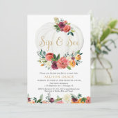 秋フローラsip seeミート男女兼用あいさつベビー 招待状 (スタンド正面)