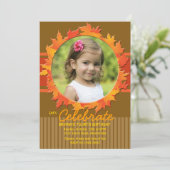 秋フープフォト招待状 招待状 (スタンド正面)